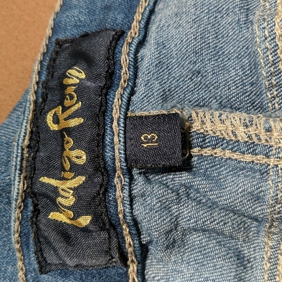 Indigo Rein Junior's Distressed Jeans Size 13 - Picture 5 of 7